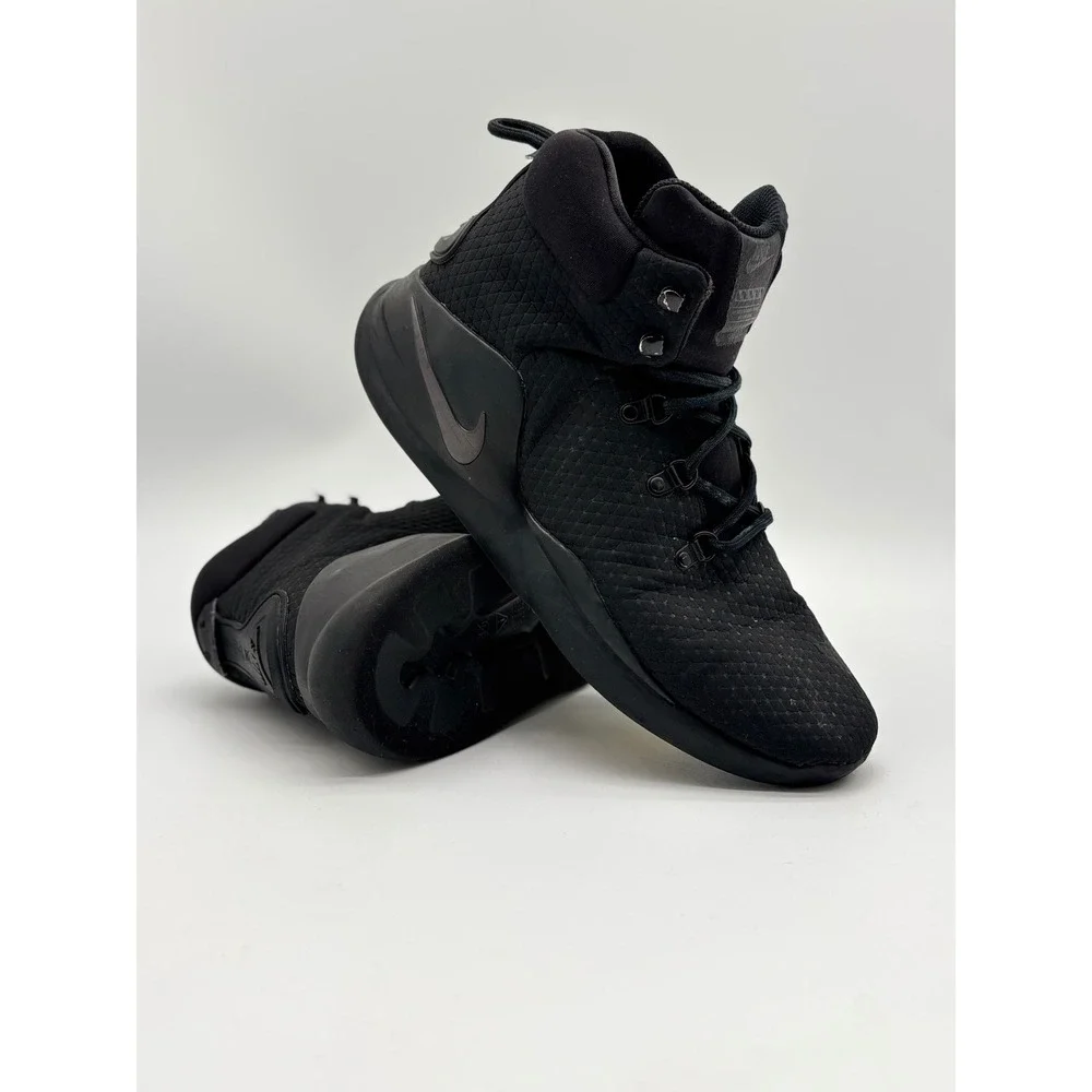 Nike Kwazi Mid Triple Black Basketball Lifestyle Shoes AA0548-001 Mens 11